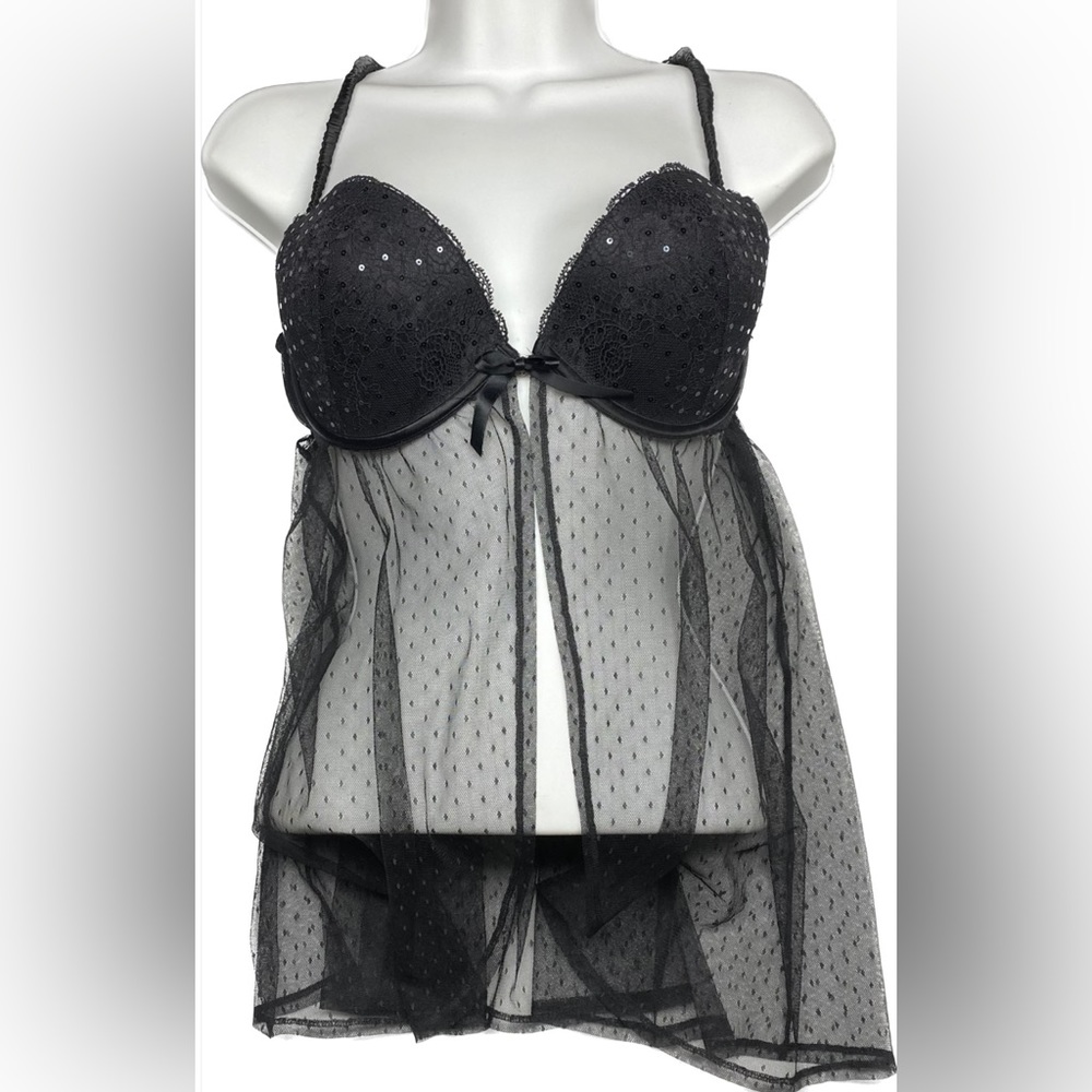 VS BLK Sexy Little Things Nightgown, 36D. *P1060 - Picture 1 of 9